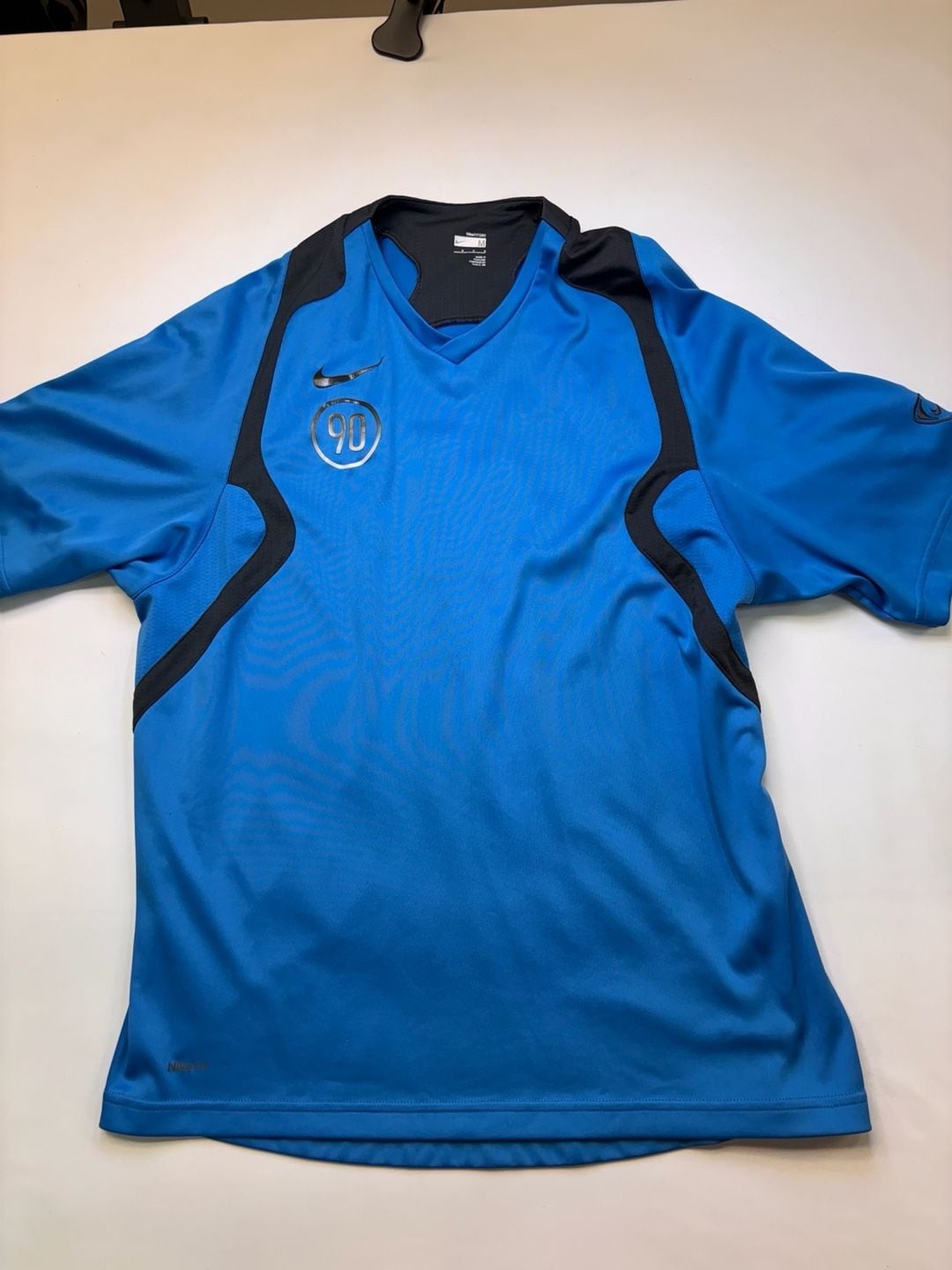 Vintage Nike Total 90 T90 Training Jersey Blue Black gallery