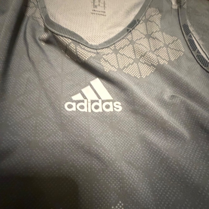Adidas Climacool Padded Compression Tank Top Mens Medium Grey Football Rib Shirt gallery