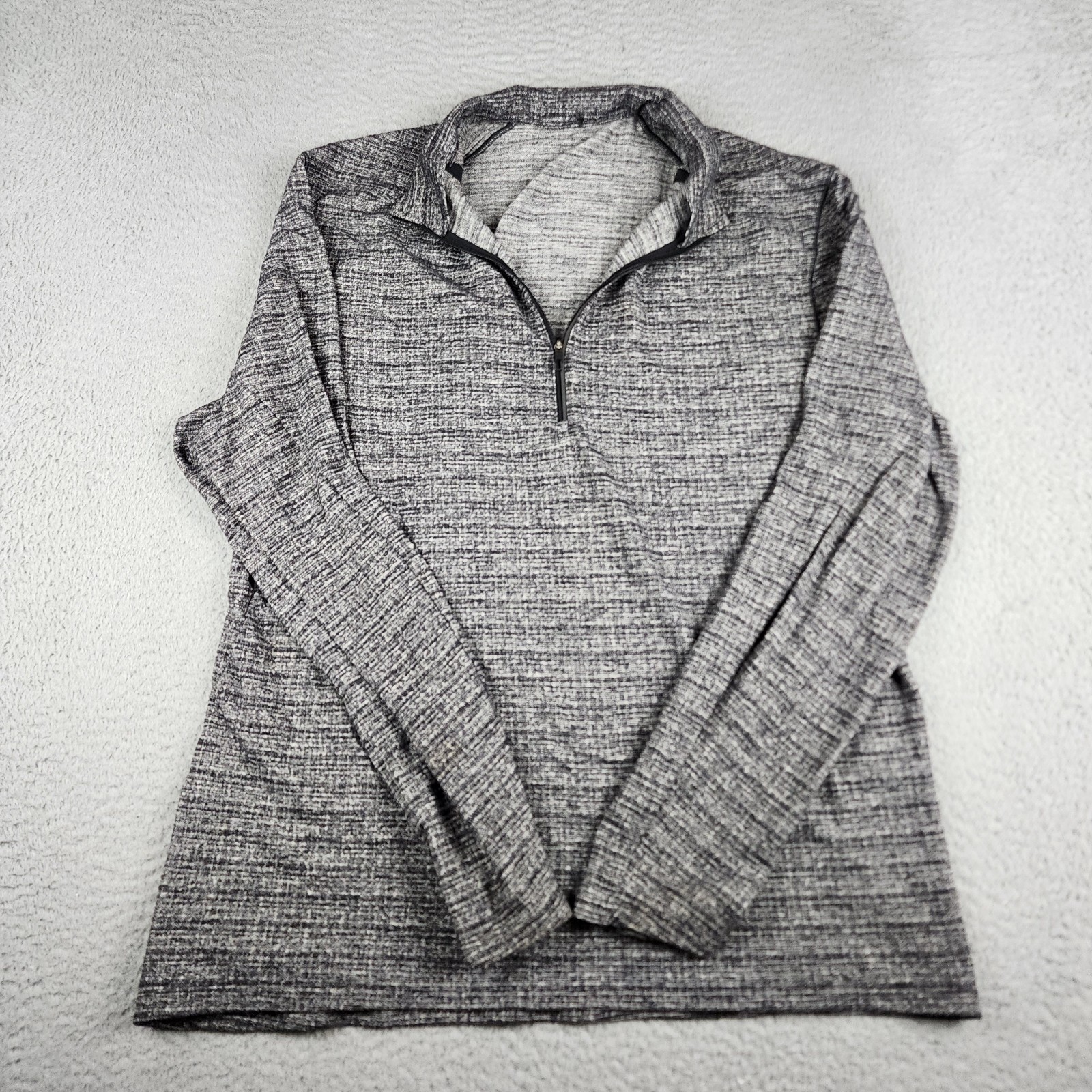 Lululemon Sweater Mens Extra Large Gray Surge Warm Half Zip Active Athleisure gallery