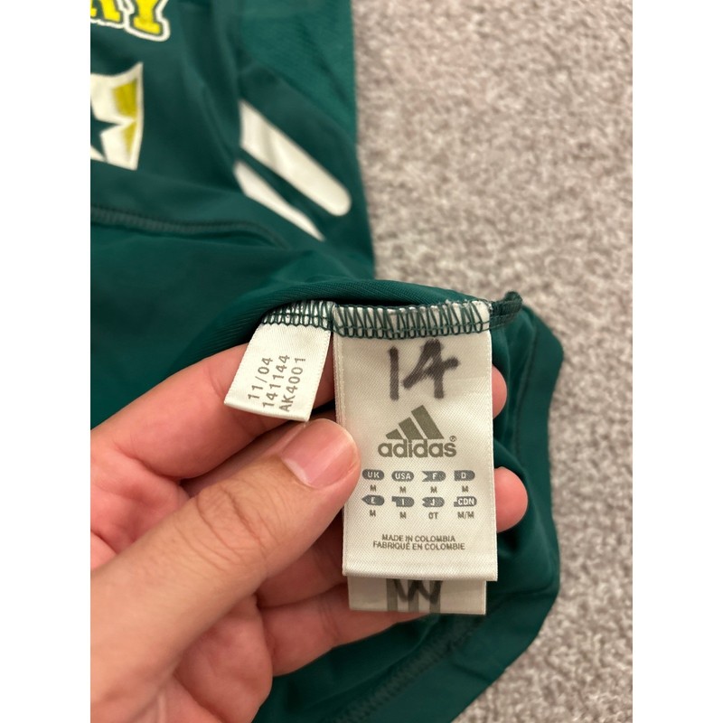 Adidas Patrick Henry Patriots Jersey Medium Green Good Racerback AK4001 gallery