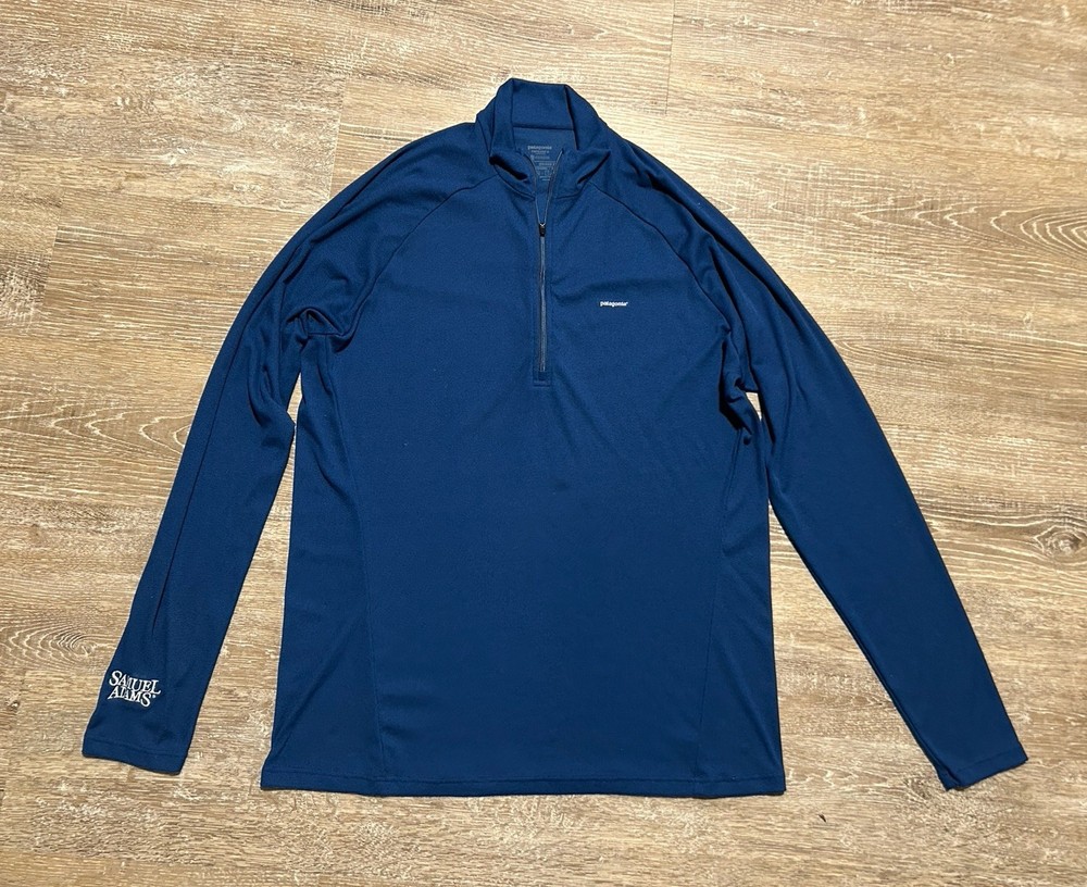 Patagonia Capilene 2 Performance XL 1/4 Zip Pullover Samual Addams Beer Logo