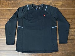 Spyder Active Pro Web Men Long Sleeve Black Stretch Performance Shirt NWT Size L