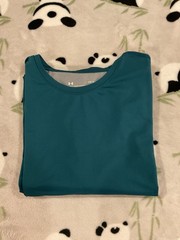 Under Armour Mens Large Compression Shirt Grey Teal 3/4 Sleeve Gray L Heatgear