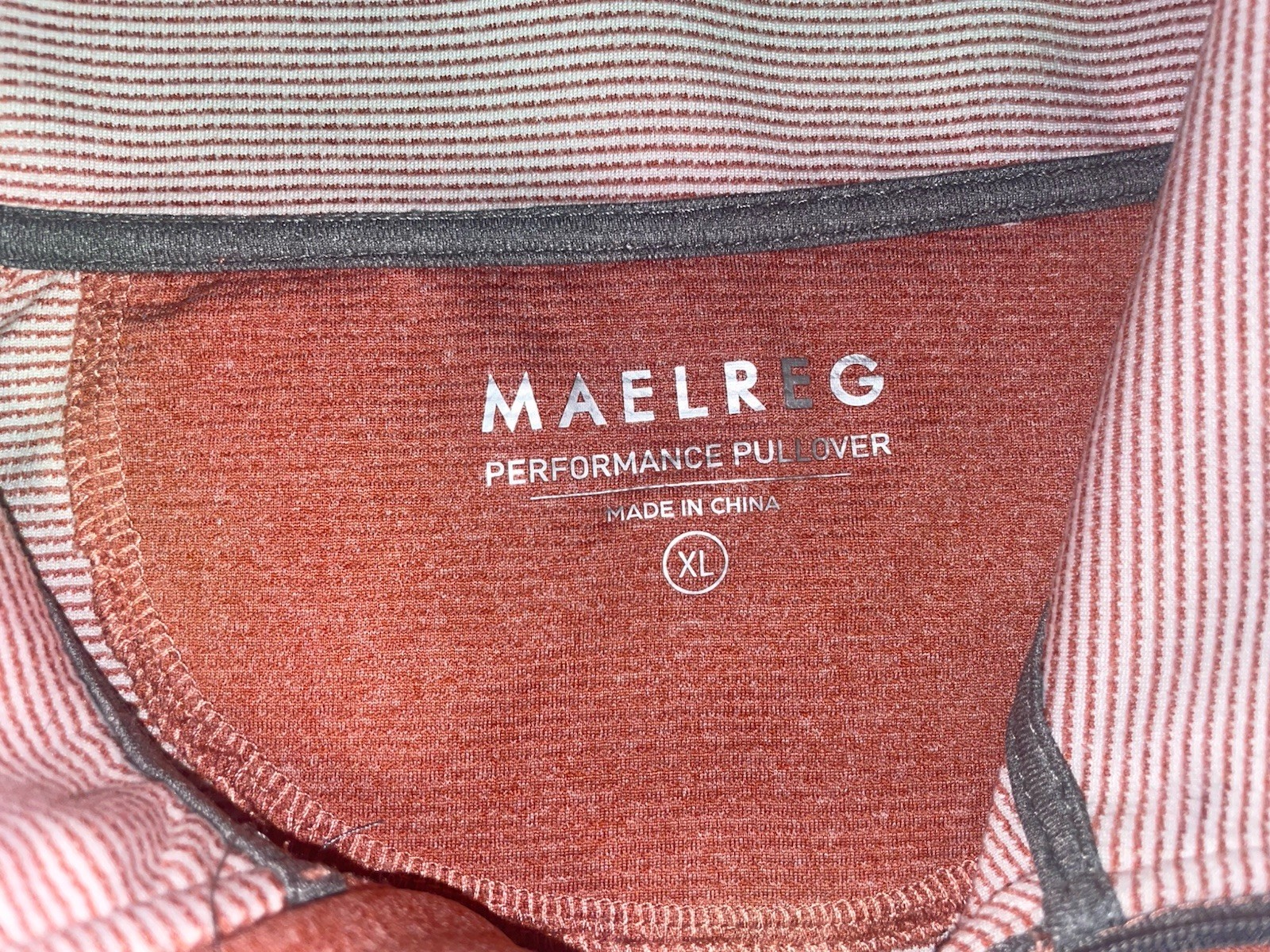 Maelreg Performance Pullover Mens XL Peach 1/4 Zip Long Sleeve Active Shirt gallery