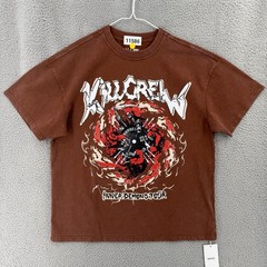 Kill Crew Oversized Shirt Demons Tour Graphic Men’s Size Small Brown NWT 11586