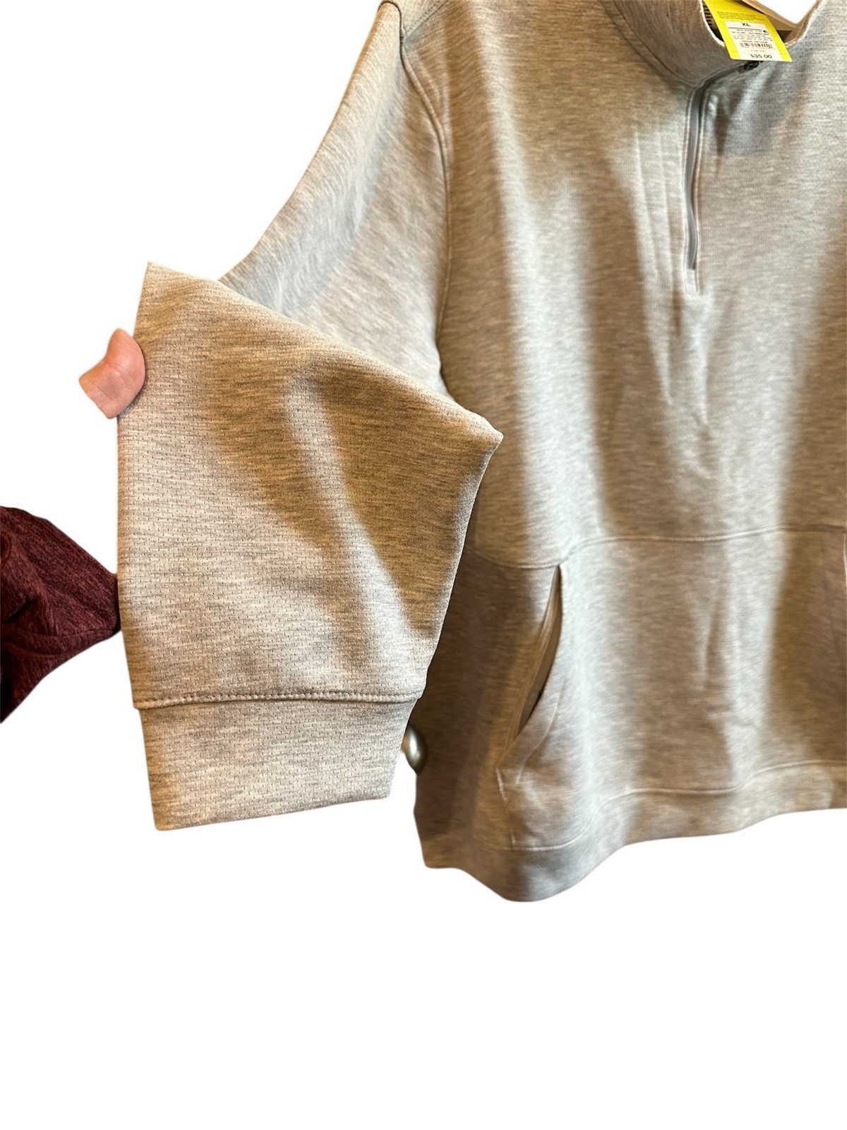 All In Motion Men’s Gray Half Zip Pullover w/ Front w/Front Pockets Size xl gallery