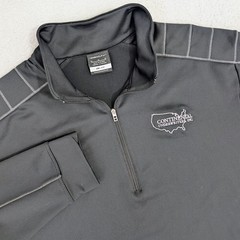 NEW Nike Golf 1/4 Zip Pullover Mens M Black Dri Fit Performance Company Logo
