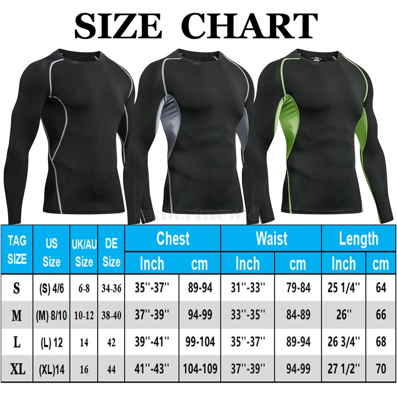 Men's Long Sleeve Compression Shirt UPF 50+ UV Sun Protection Athletic T-Shirts gallery