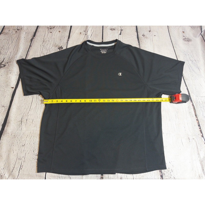 Champion Double Dry T-Shirt Mens 2XL Black Performance Short Sleeve Raglan gallery