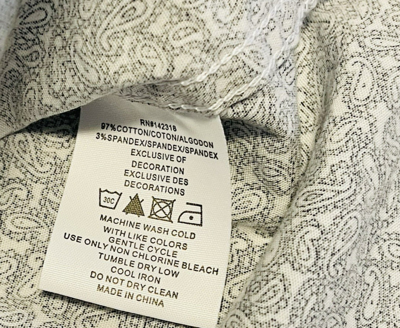 Nick Graham Everywhere Stretch Modern Fit Men L Dress Shirt Flip Cuff Paisley gallery
