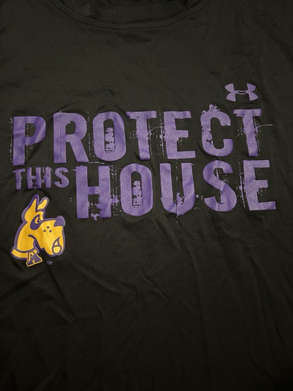 Under Armour Green Heat Gear Loose XL Protect This House Dog Graphic Black gallery