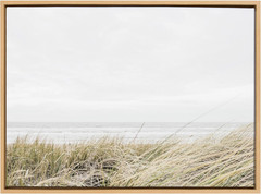 Sylvie East Beach Framed Canvas Wall Art by Amy Peterson, 23X33 Natural, Chic Co