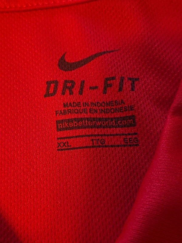 Nike Dri-FIT Mens XXL Red Short Sleeve Athletic Polo Shirt Crew Neck Swoosh Logo gallery