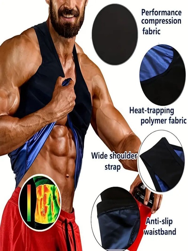 Sweat Sauna Vest Men Weight Loss Sports Waist Trainer Tank Top Body Shaper S-5XL gallery