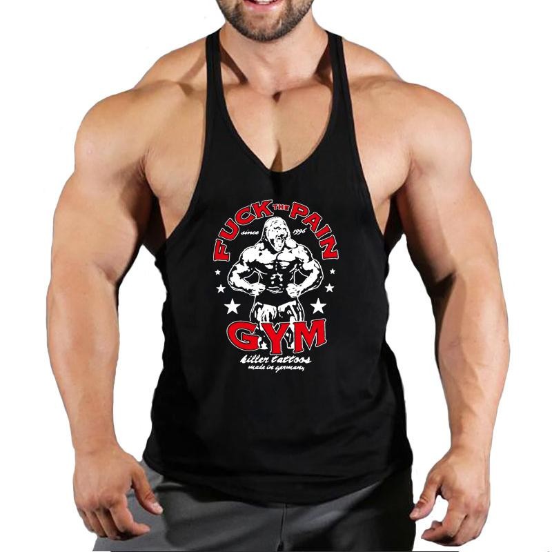 New Arrivals Bodybuilding Stringer Tank Top Man Cotton Gym Sleeveless Shirt Men