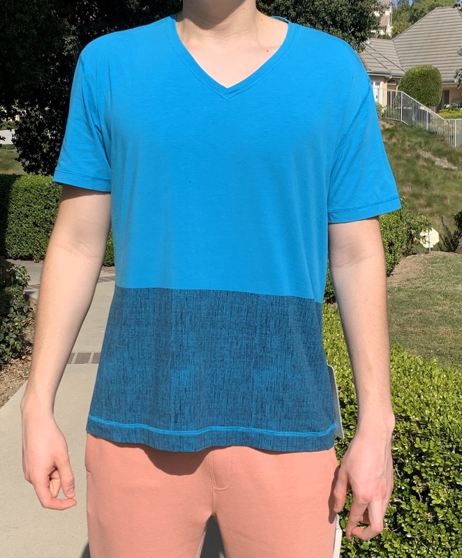 New Lululemon 5 Year Basic V Shirt Short Sleeve Blue Navy XXL gallery