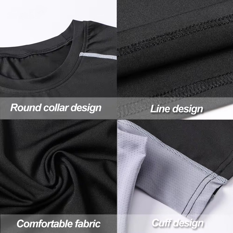 Mens Compression Shirts Long Sleeve Workout Baselayer Quick Dry Athletic Sports gallery