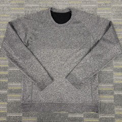 Lululemon Engineered Warmth Crewneck Merino Wool Sweater Men L Gray Athleisure