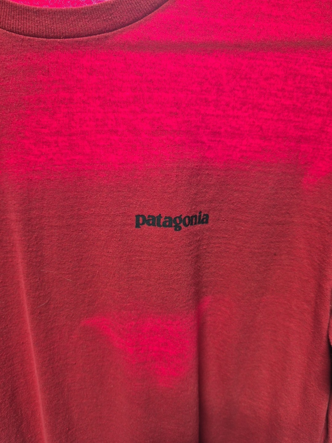 Patagonia Reg. Fit LS Med Red Tshirt.lg Patagonia On Back gallery