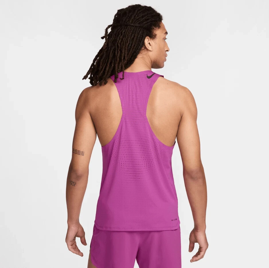 Nike AeroSwift Dri-FIT ADV Running Singlet Fuchsia Men's Size S & XXL FN4231-518 gallery