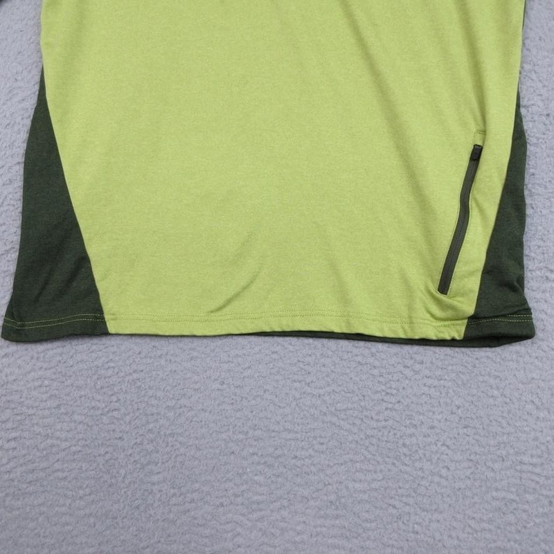Eddie Bauer Pullover Mens Medium Green Motion FreeDry Quarter Zip Athletic Shirt gallery