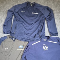 BYU Baseball Nike Pullover Therma-FIT Training Shirts Men’s XL Lot of 3