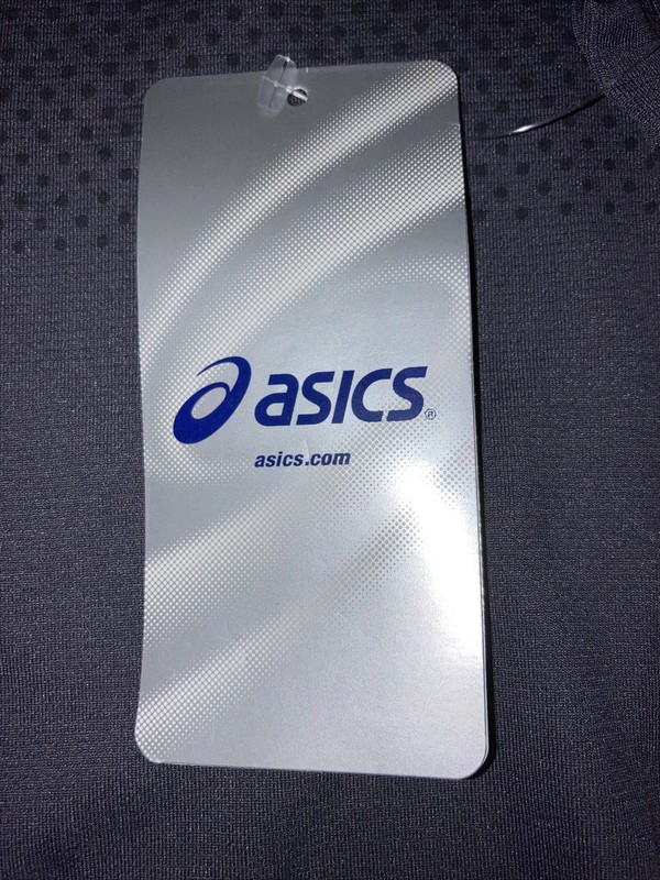 NWT Asics Performance Training Hex 3 Button Polo Men's Large Grey Black gallery