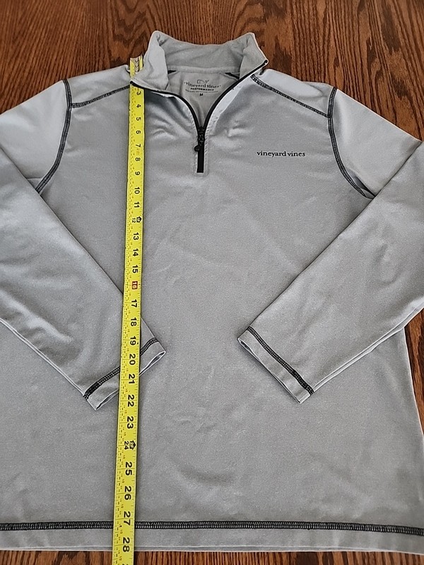 Vineyard Vines Performance Quarter Zip Pullover Men's Medium Gray Golf Active gallery
