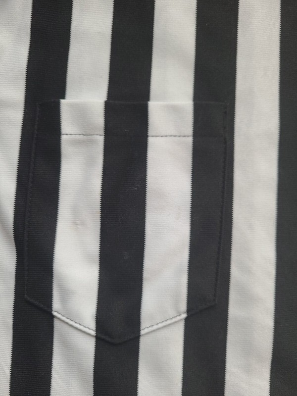 Honig's Whistle Stop Men's Umpire Referee Jersey Shirt XL Black White 1/4zipper gallery