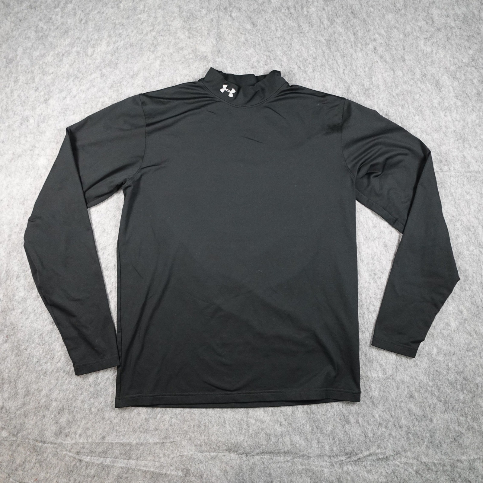 Under Armour Shirt Mens Large Black ColdGear Infrared Mock Neck Base Layer gallery