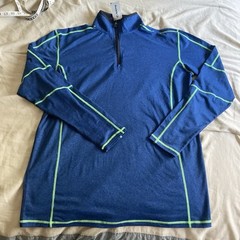 Buckle BKE Sport 1/4 Zip Pullover Mens XXL Blue Athletic Fit Stretch NWT