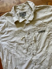 Hook & Tackle Outfitters Men’s Technical Fishing Shirt Beige, Size Large
