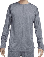Nike Yoga Men’s Dri-FIT Crew Top Shirt Long Sleeves Training Sz M, Gray New