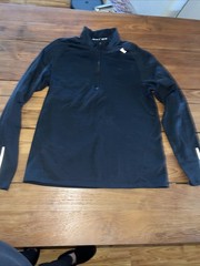 Saxx Thermoflyte Pullover Shirt Mens XLarge Black 1/4-Zip Performance Stretch E2