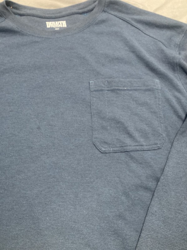 Duluth Trading Co Mens Blue Thermal Standard Fit Crewneck Sz 2XL XXL Workwear gallery