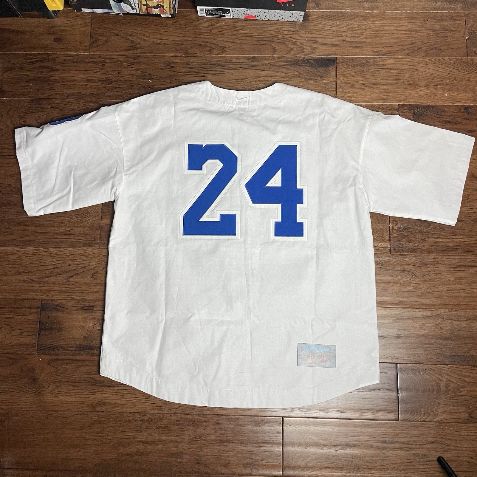 SZ MEDIUM - Nike Kobe Bryant Baseball Jersey 'White Game Royal' IB0007-100 Men gallery