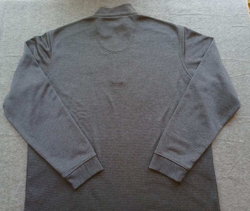 Pebble Beach Mens Golf 2XL 1/4 Zip Pullover Performance Gray Stripe XXL Logo gallery