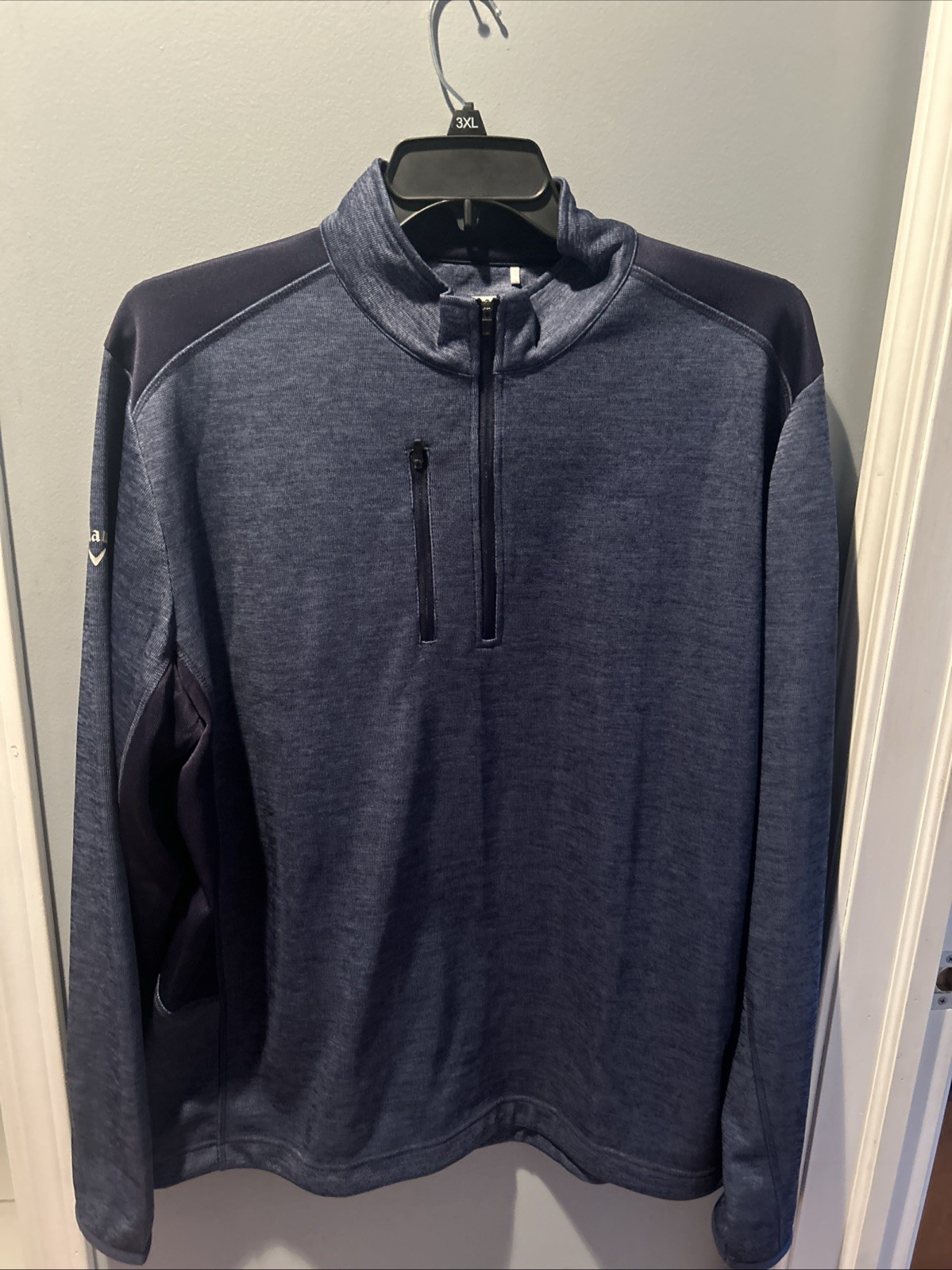 Callaway Swing Tech Weather Series Navy Blue 1/4 Zip Pullover L/S XXL 2XL gallery