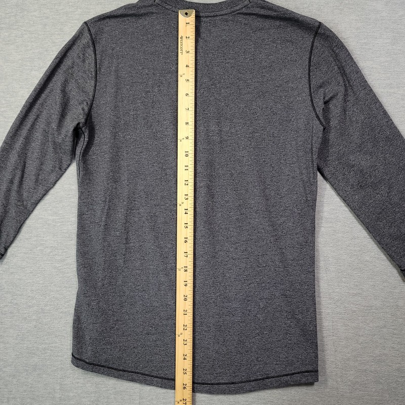 Under Armour T-Shirt Men's Small Gray Project Rock Henley 3/4 Sleeve Raglan gallery