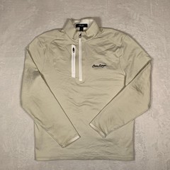RLX Ralph Lauren 1/4 Zip Pullover Mens Medium Beige Long Sleeve Golf Beau Rivage