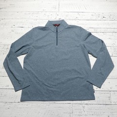Gerry Pullover Mens Extra Large Blue Heather Long Sleeve Quarter Zip Stretch