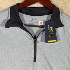 Polo Ralph Lauren Performance Pullover Mens S Blue Heather 1/4 Zip Golf Shirt