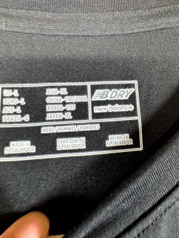 New Balance NB Dry T Shirt Mens L Black Crew Neck Running Performance Tech Tee gallery