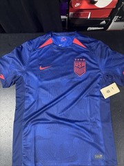 🔥$95 Men’s Nike USA 2023 4-Star Away Jersey USMNT L blue red WC 2026 Authentic