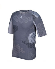 Adidas Techfit Ironskin Men’s 5 Pad Short Sleeve Football Shirt, Onix