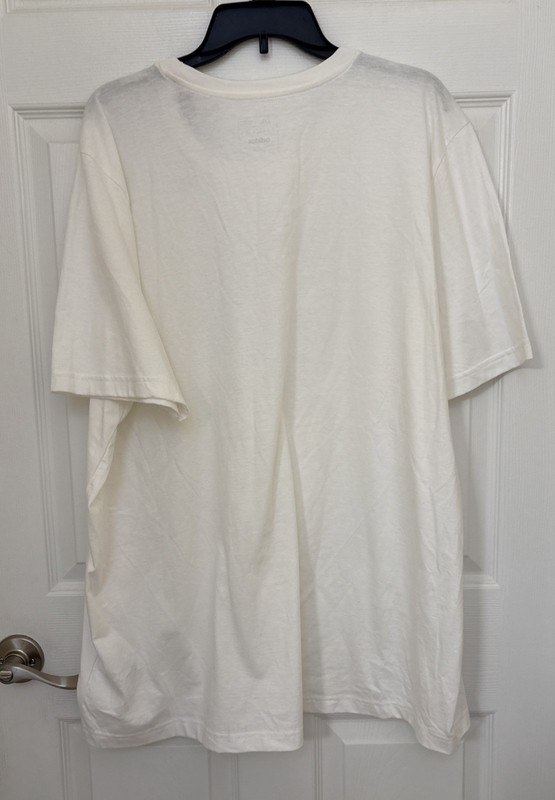 Adidas Mens 3 Stripes Circle Logo White Active Gym Athleisure Tee Size 2XL NWT gallery