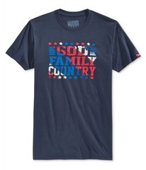US Honor Mens God Family Country Graphic T-Shirt, Blue, Small