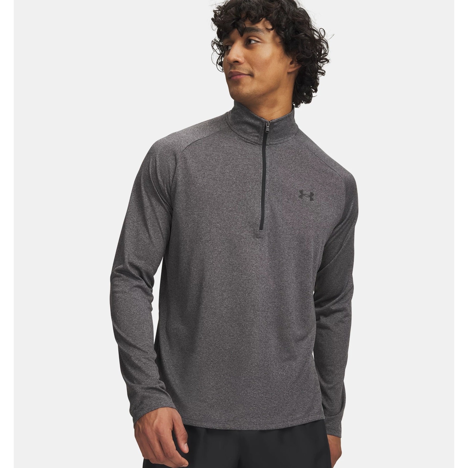 NWT Under Armour Men's UA Tech ½ Zip Long Sleeve in Carbon Heather size Medium gallery