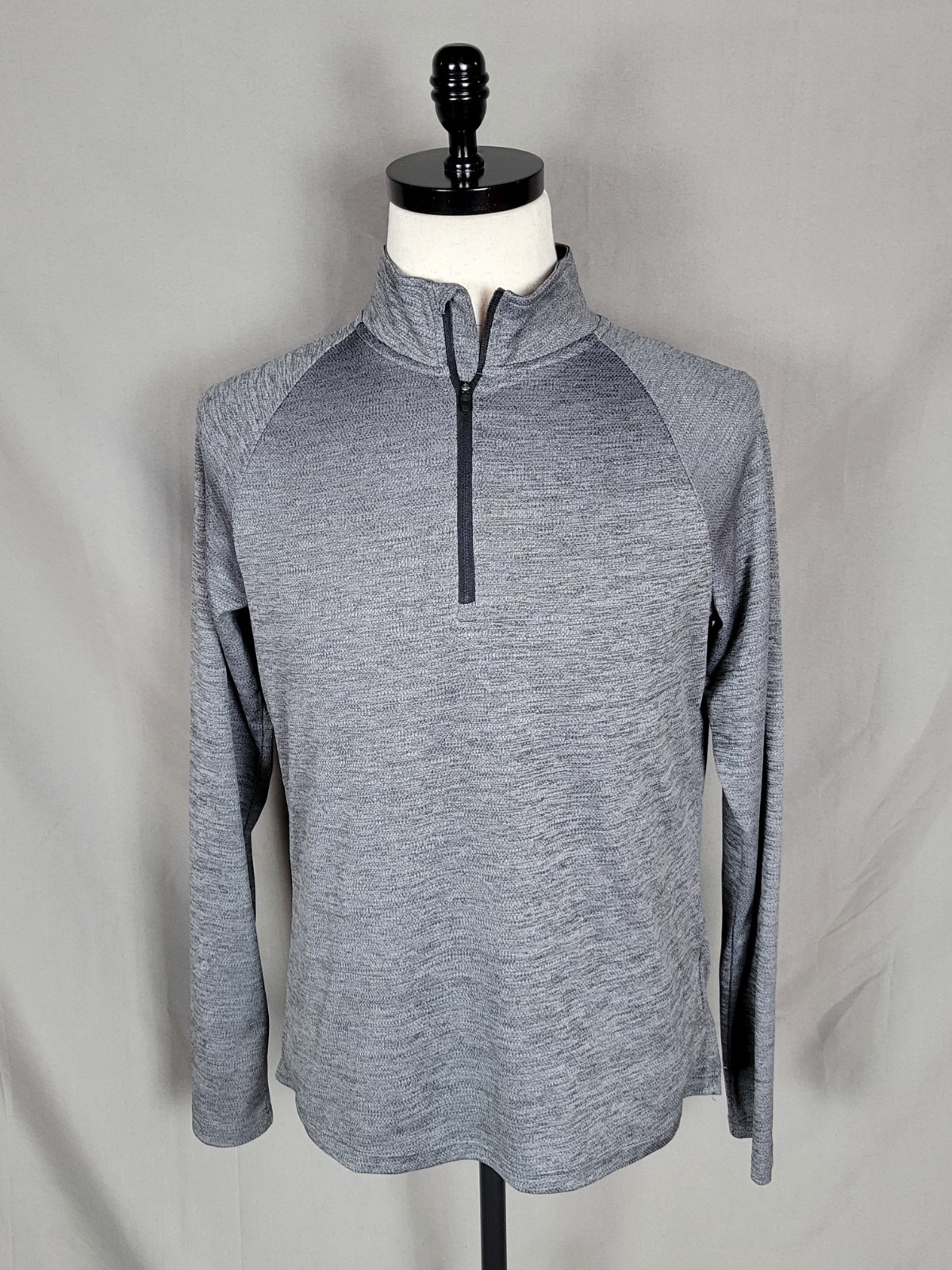 Layer 8 Quick Dry Performance Mens Small Gray 1/4 Zip Long Sleeve Athletic Shirt gallery