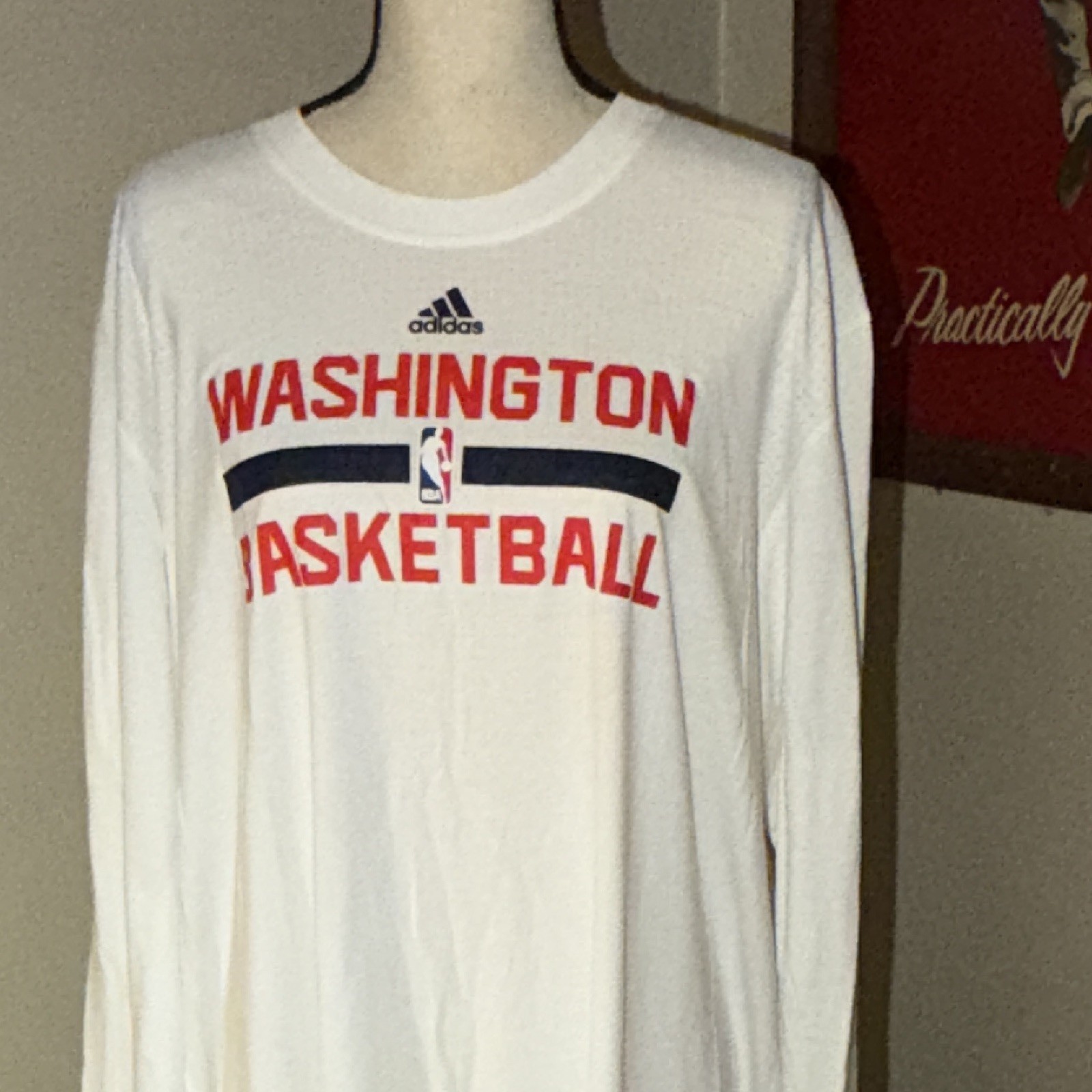 adidas AEROKNIT Washington Wizards Basketball NBA T-Shirt White 3XLT AJ Dybansta gallery